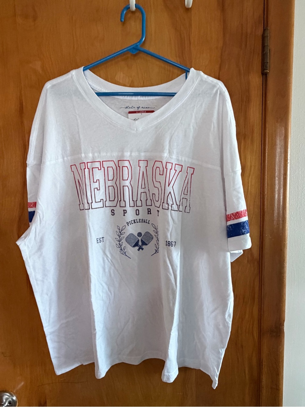 Nebraska White & Red Graphic Tee